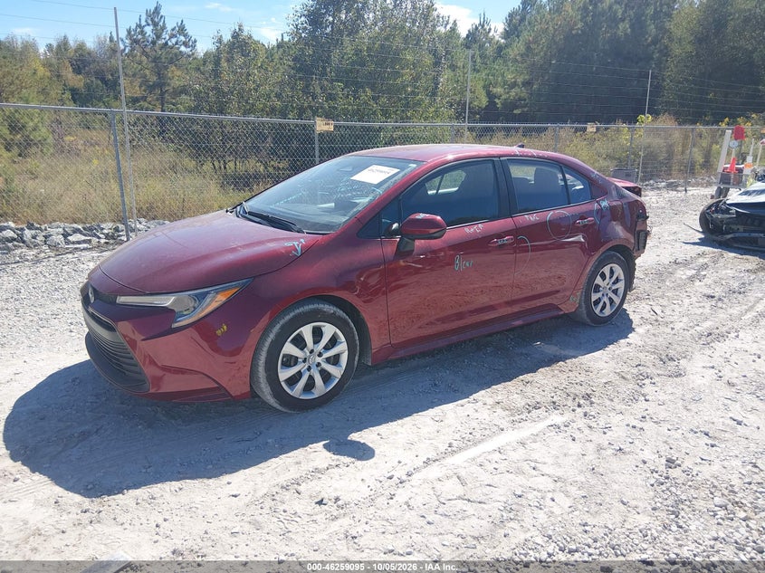 Vin: 5yfb4mde0sp256822, lot: 46759164, toyota corolla le 20252