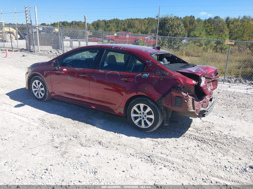 Vin: 5yfb4mde0sp256822, lot: 46759164, toyota corolla le 20253