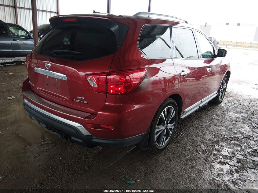 Vin: 5n1dr2mmxhc618254, lot: 46759336, nissan pathfinder platinum 20174