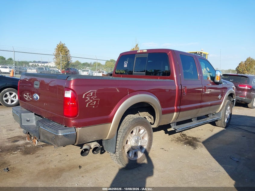 Vin: 1ft7w2bt3ceb72692, lot: 46759395, ford f-250 lariat 20124