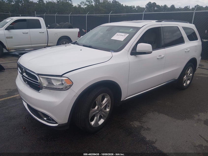 Vin: 1c4rdhdg2fc126904, lot: 46759504, dodge durango limited 20152