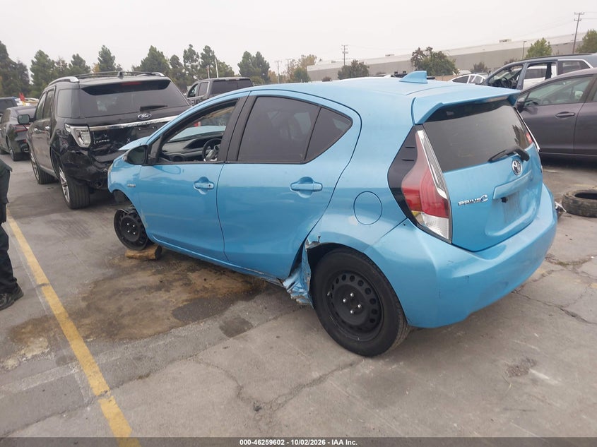 Vin: jtdkdtb34g1120197, lot: 46759671, toyota prius c one 20163