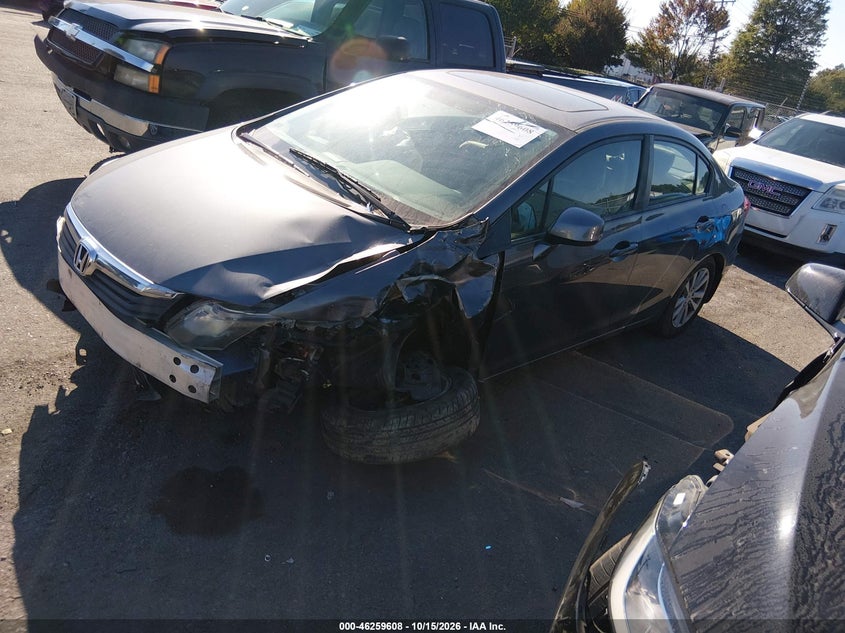 Vin: 19xfb2f80ce029202, lot: 46759677, honda civic ex 20122