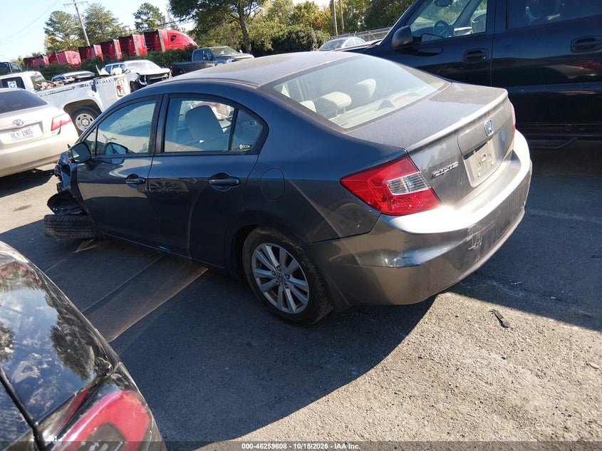 Vin: 19xfb2f80ce029202, lot: 46759677, honda civic ex 20123