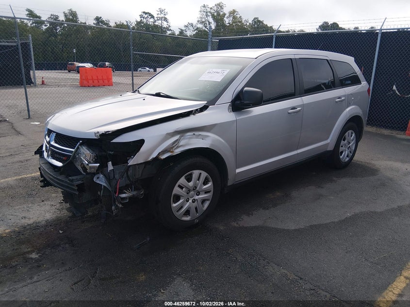 2014 Dodge Journey American Value Pkg, Front End, IAAI, VIN 3C4PDCAB1ET135258 — photo 2
