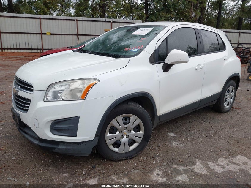 Vin: kl7cjksb3gb761685, lot: 46759838, chevrolet trax 1ls 20162