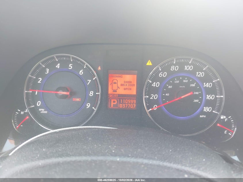INFINITI FX50 2009 VIN JNRBS18W59M200511