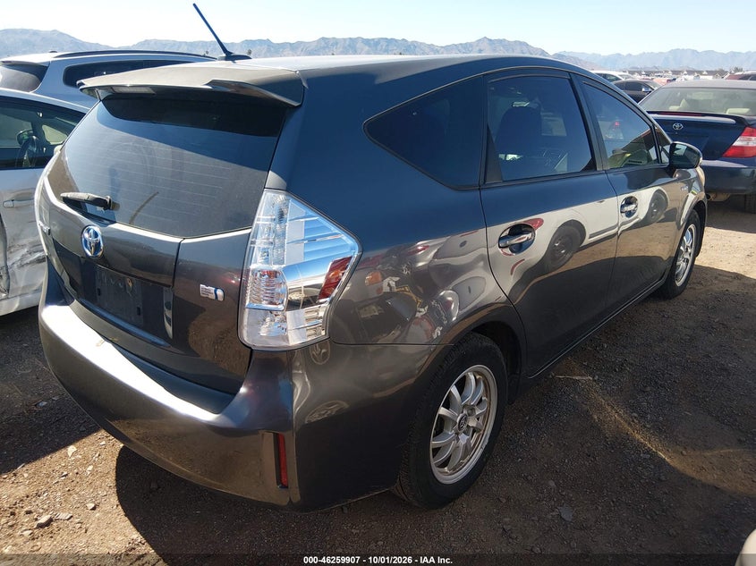 Vin: jtdzn3eu5e3355497, lot: 46759976, toyota prius v three 20144
