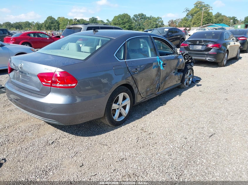Vin: 1vwbs7a38ec116005, lot: 46760008, volkswagen passat 1.8t se 20144