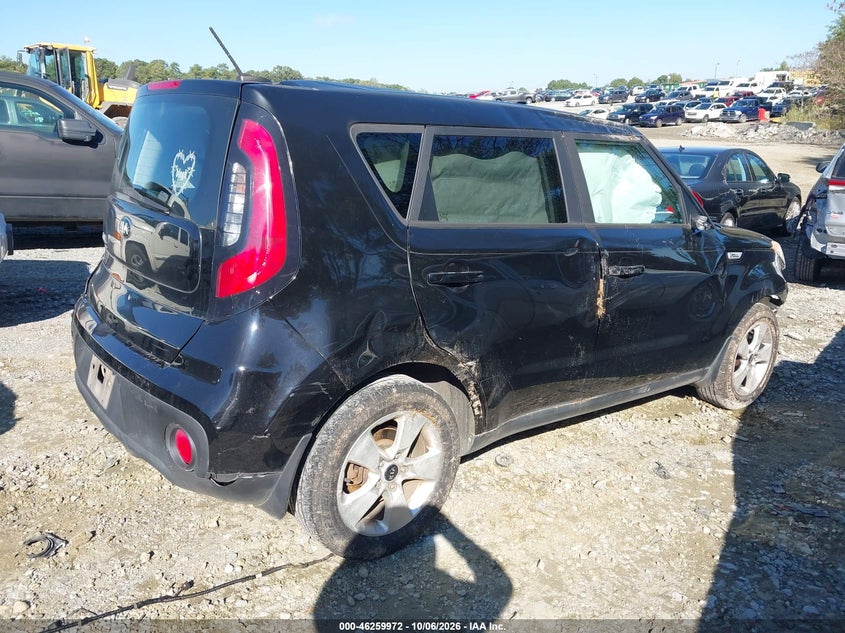 Vin: kndjn2a26h7879606, lot: 46760041, kia soul 20174