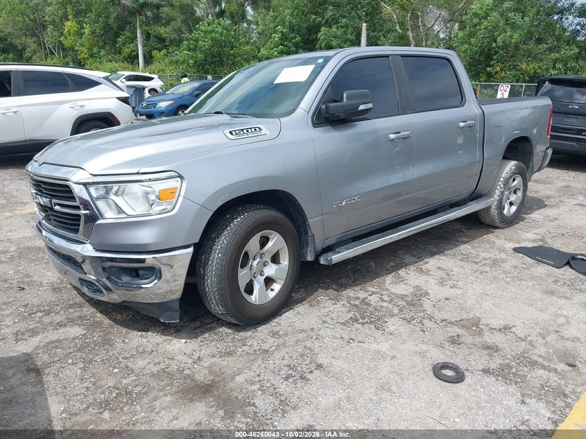 Vin: 1c6rreft9mn647153, lot: 46760112, ram 1500 big horn  4x2 5'7 box 20212