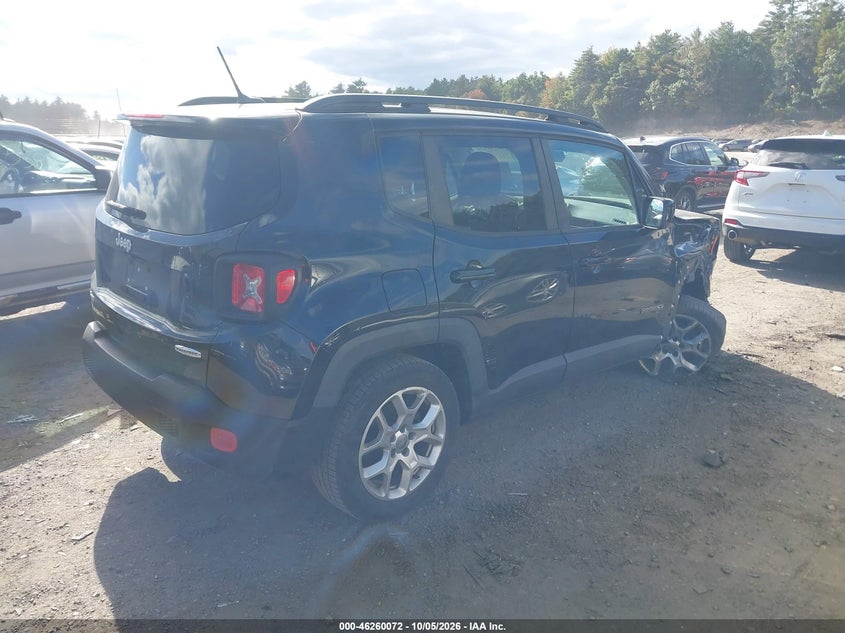 Vin: zaccjbbt6fpb47147, lot: 46760141, jeep renegade latitude 20154