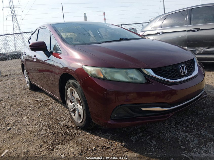 Vin: 19xfb2f54fe040181, lot: 46760238, honda civic lx 20151