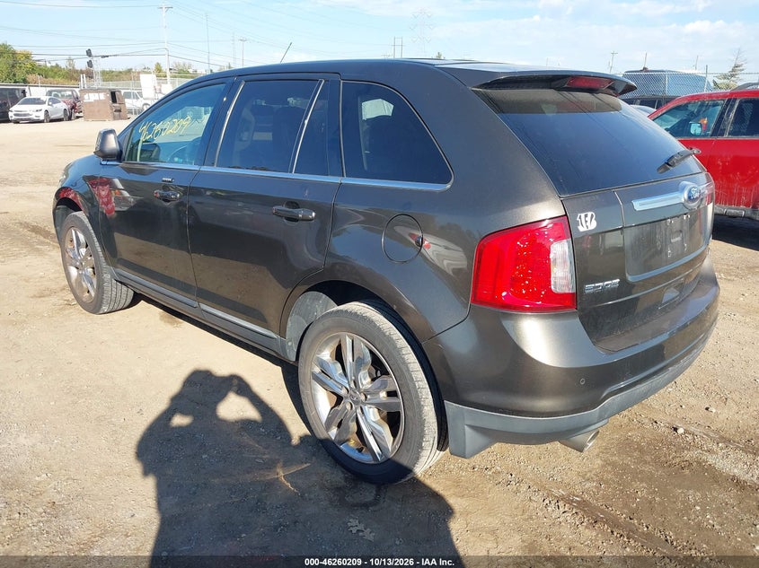 Vin: 2fmdk3kc3bba69184, lot: 46760278, ford edge limited 20113