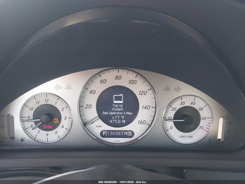 MERCEDES-BENZ CLK 350 2009 VIN WDBTJ56H69F267480