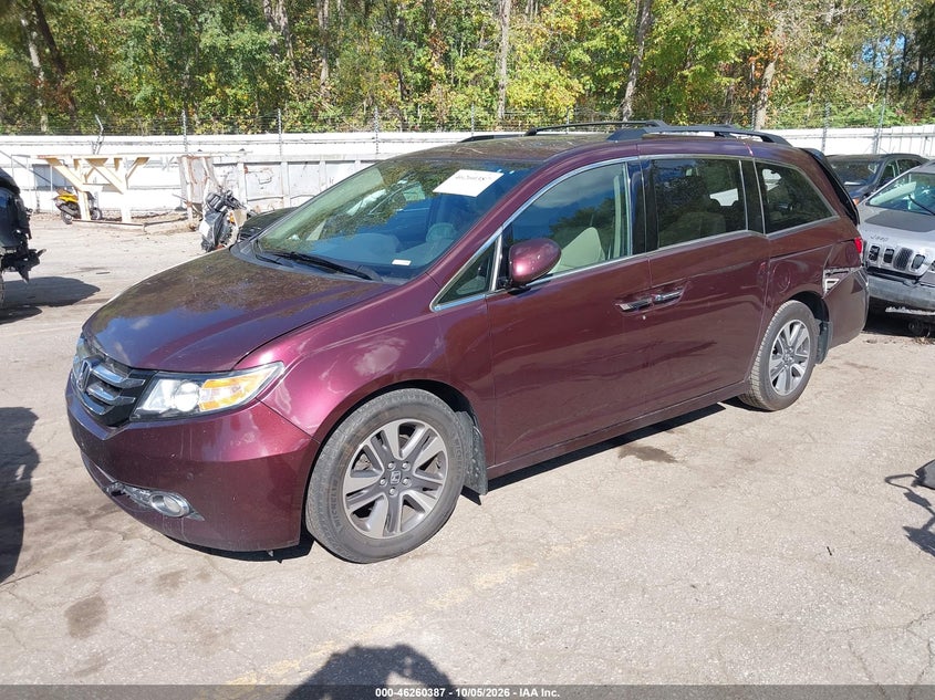 Vin: 5fnrl5h90eb069312, lot: 46760456, honda odyssey touring/touring elite 20142