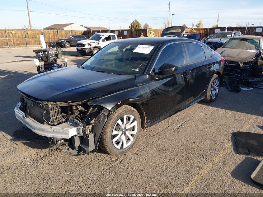Vin: 2hgfe2f25ph539902, lot: 46760646, honda civic lx 20232
