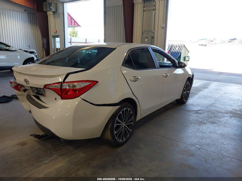 Vin: 2t1burhe5gc691835, lot: 46760668, toyota corolla s plus 20164