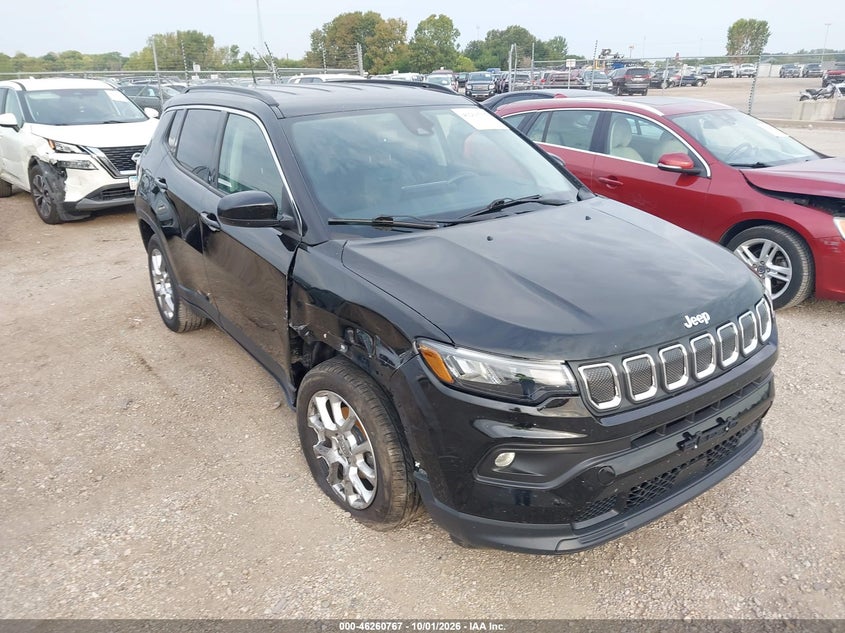Vin: 3c4njdfb2nt218874, lot: 46760836, jeep compass latitude lux 4x4 20221