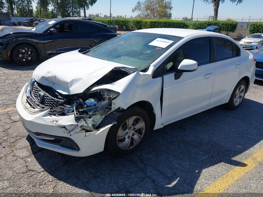 2013 Honda Civic Lx, Front End, IAAI, VIN 19XFB2F58DE218882 — photo 2