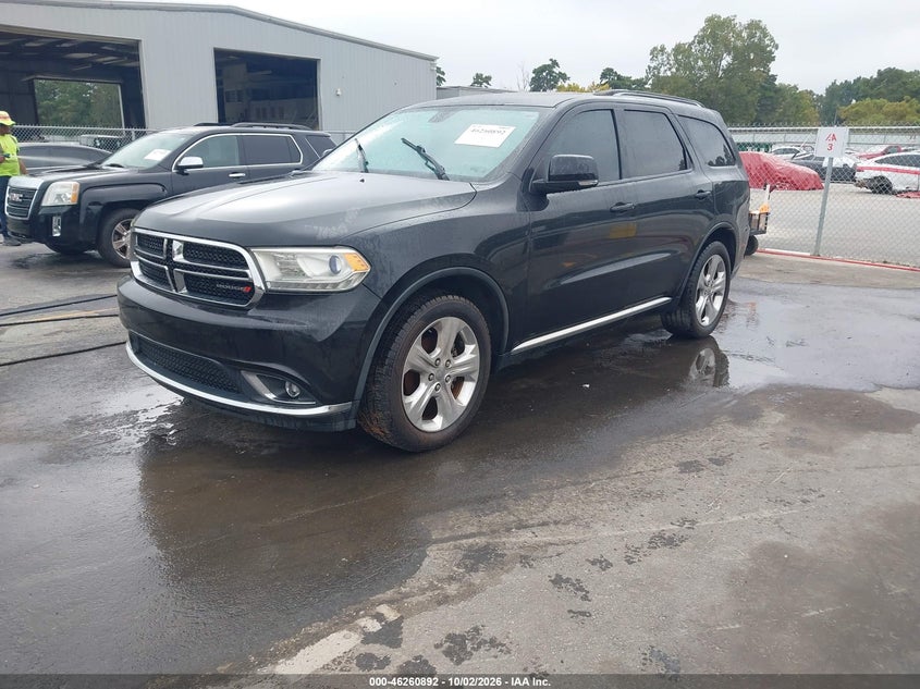 Vin: 1c4rdhdg4ec445865, lot: 46760961, dodge durango limited 20142