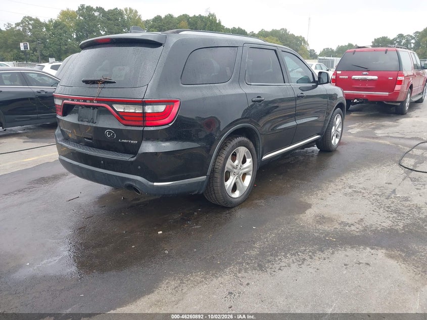 Vin: 1c4rdhdg4ec445865, lot: 46760961, dodge durango limited 20144