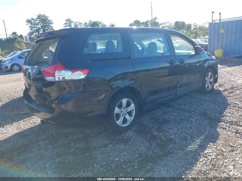Vin: 5tdzk3dc0ds280285, lot: 46760965, toyota sienna l v6 7 passenger 20134