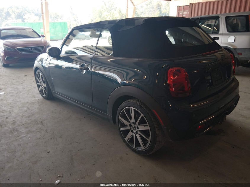 Vin: wmwwj5c06m3m45361, lot: 46761005, mini convertible cooper s 20213