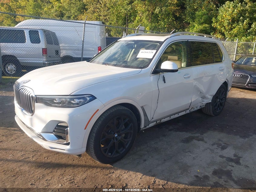 Vin: 5uxcx4c55kls35632, lot: 46761297, bmw x7 xdrive50i 20192