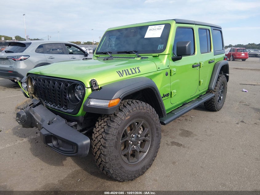 Vin: 1c4pjxdn2tw212555, lot: 46761454, jeep wrangler willys 4x4 20262
