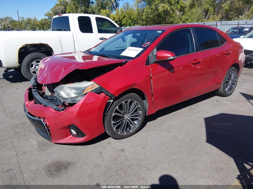 2014 Toyota Corolla S Plus, Front End, IAAI, VIN 2T1BURHE4EC052102 — photo 2