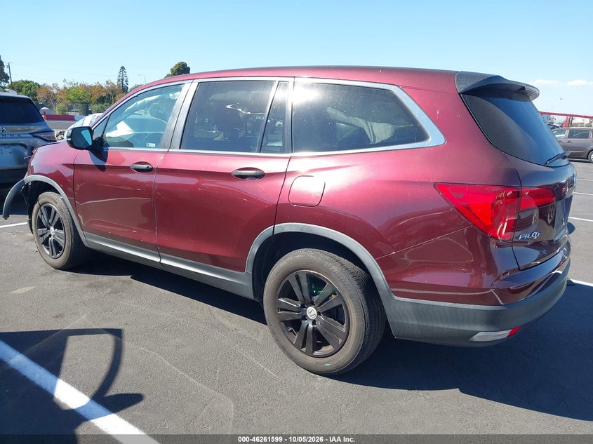Vin: 5fnyf5h14jb011727, lot: 46761668, honda pilot lx 20183