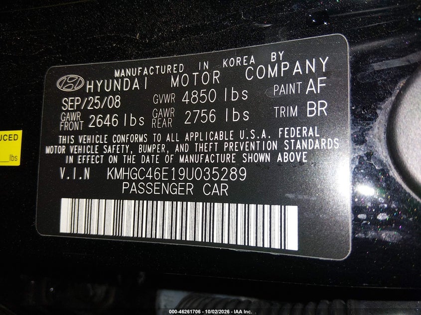 2009 HYUNDAI GENESIS 3.8 · Фото 9