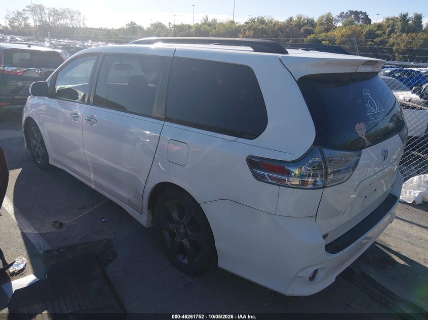 Vin: 5tdxk3dc2fs680889, lot: 46761822, toyota sienna se premium 8 passenger 20153