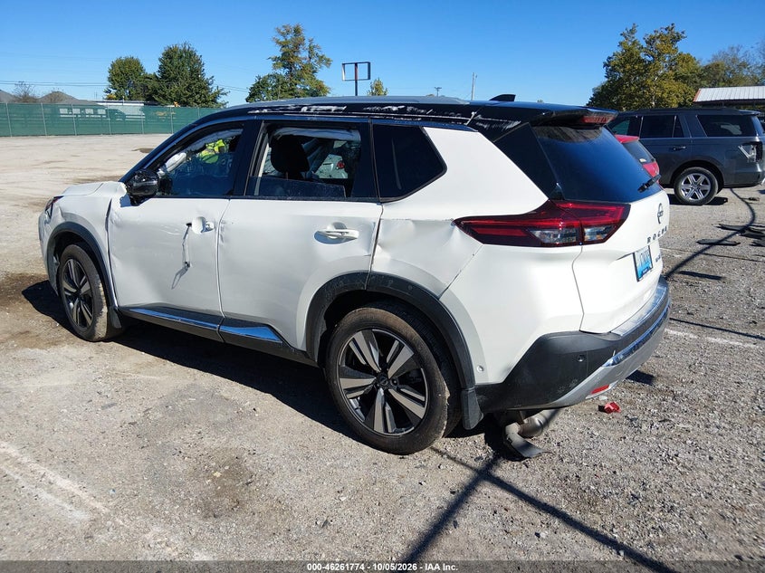 Vin: jn8bt3dc7nw117962, lot: 46761843, nissan rogue platinum fwd 20223