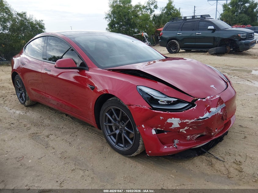 Vin: 5yj3e1ea6mf026728, lot: 46761916, tesla model 3 standard range plus rear-wheel drive 20211