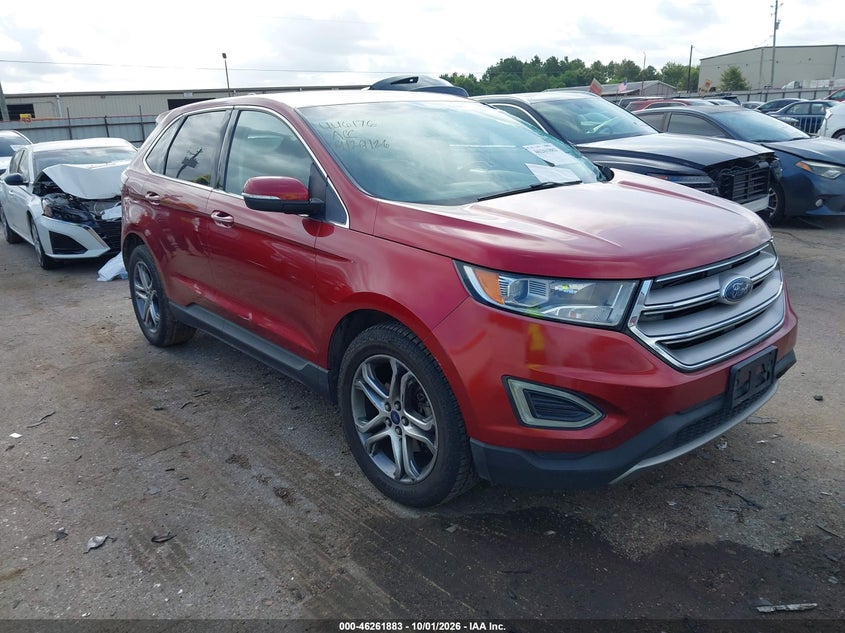 Vin: 2fmtk3k98fbb06963, lot: 46761952, ford edge titanium 20151