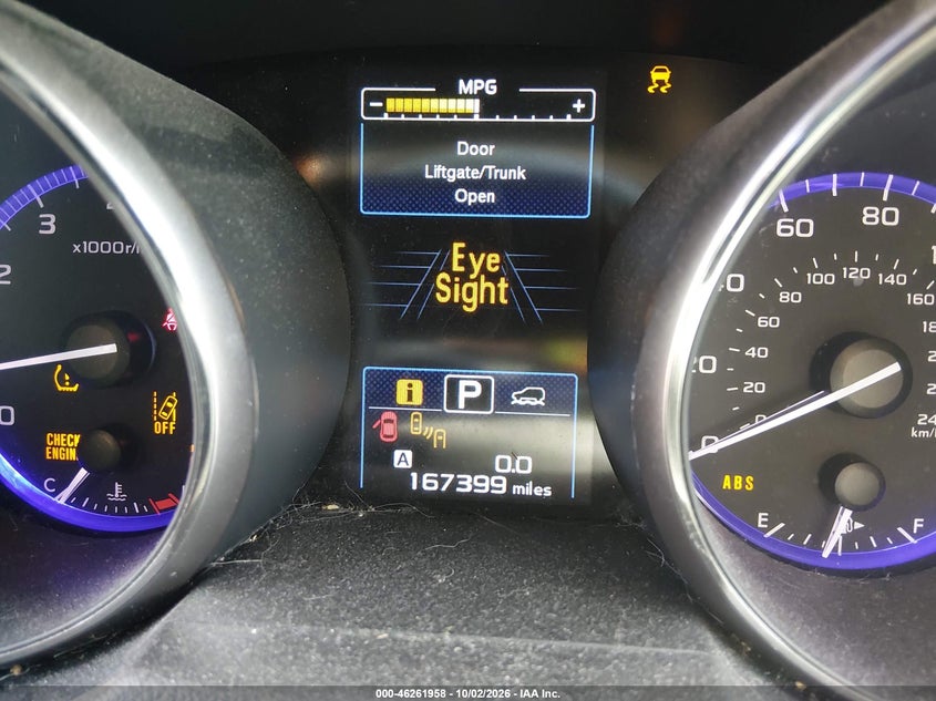 SUBARU OUTBACK 2015 VIN 4S4BSAFC6F3346664