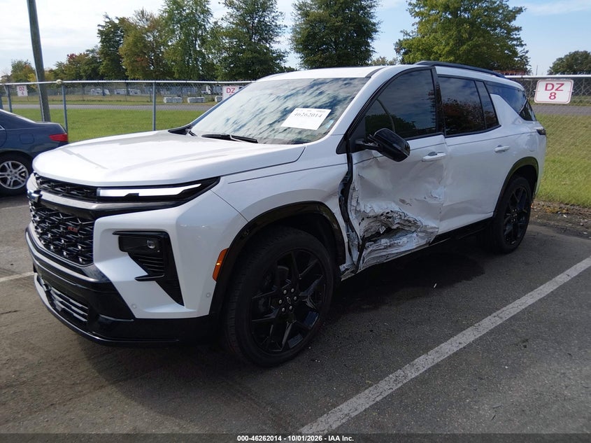 Vin: 1gnerlks1rj219270, lot: 46762082, chevrolet traverse fwd rs 20242