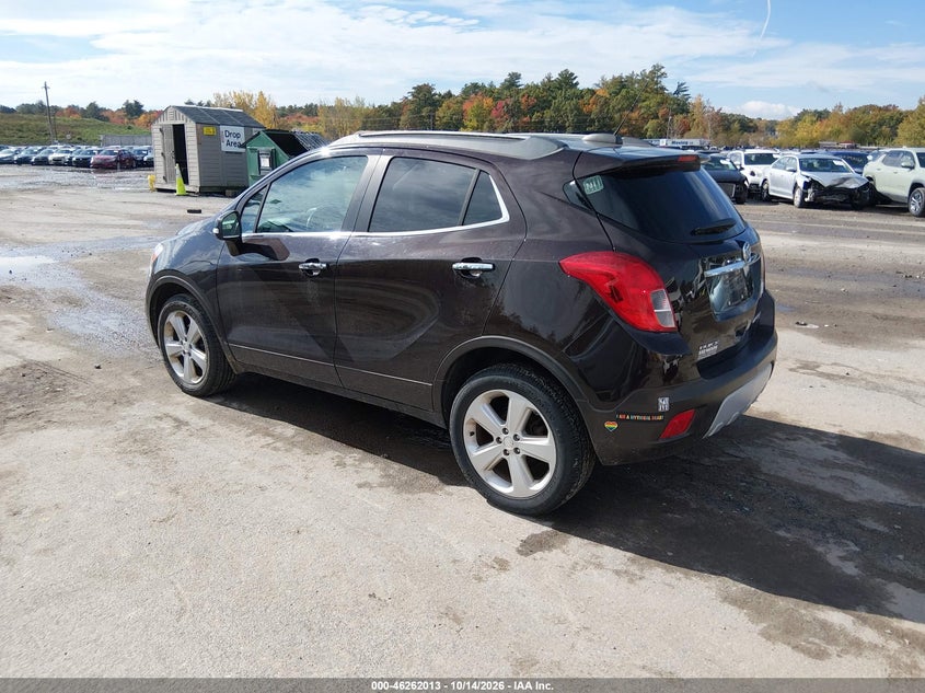 Vin: kl4cjfsb2gb556508, lot: 46762083, buick encore convenience 20163