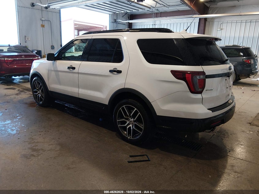 Vin: 1fm5k8gt3jga80767, lot: 46762097, ford explorer sport 20183
