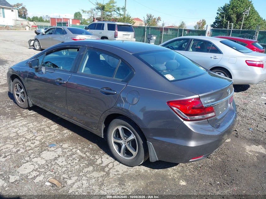 Vin: 2hgfb2f77fh555375, lot: 46762114, honda civic se 20153