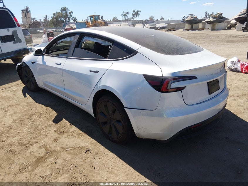 Vin: 5yj3e1ea9sf076035, lot: 46762240, tesla model 3 long range rear-wheel drive/standard rear-wheel drive 20253