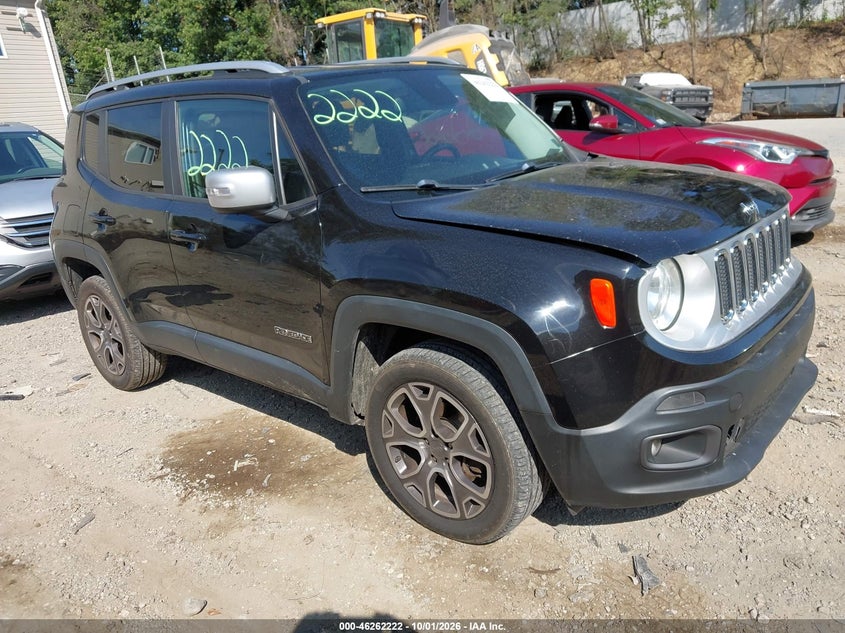 Vin: zaccjbdb4hpf04753, lot: 46762291, jeep renegade limited 4x4 20171