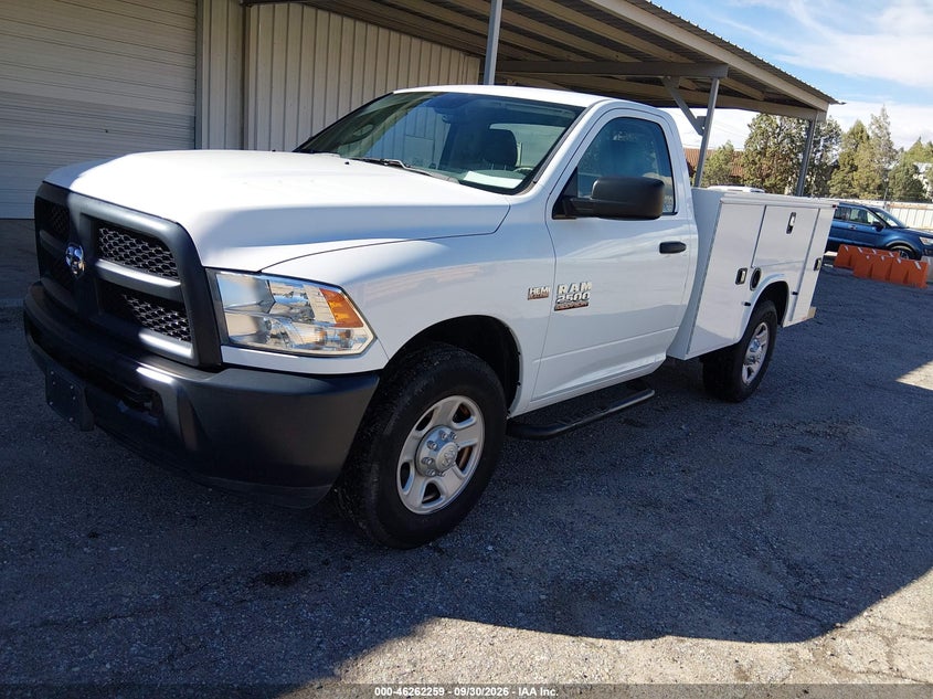 Vin: 3c7wr4aj6jg215283, lot: 46762328, ram 2500 tradesman  4x2 8' box 20182