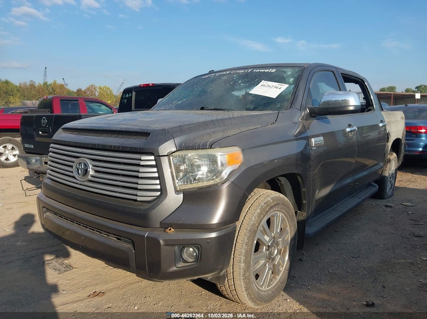 2014 Toyota Tundra Platinum 5.7L V8, Interior Burn, IAAI, VIN 5TFGY5F16EX148138 — фото 2