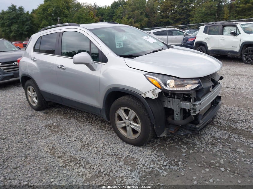 Vin: kl7cjpsb4kb889584, lot: 46762446, chevrolet trax lt 20191