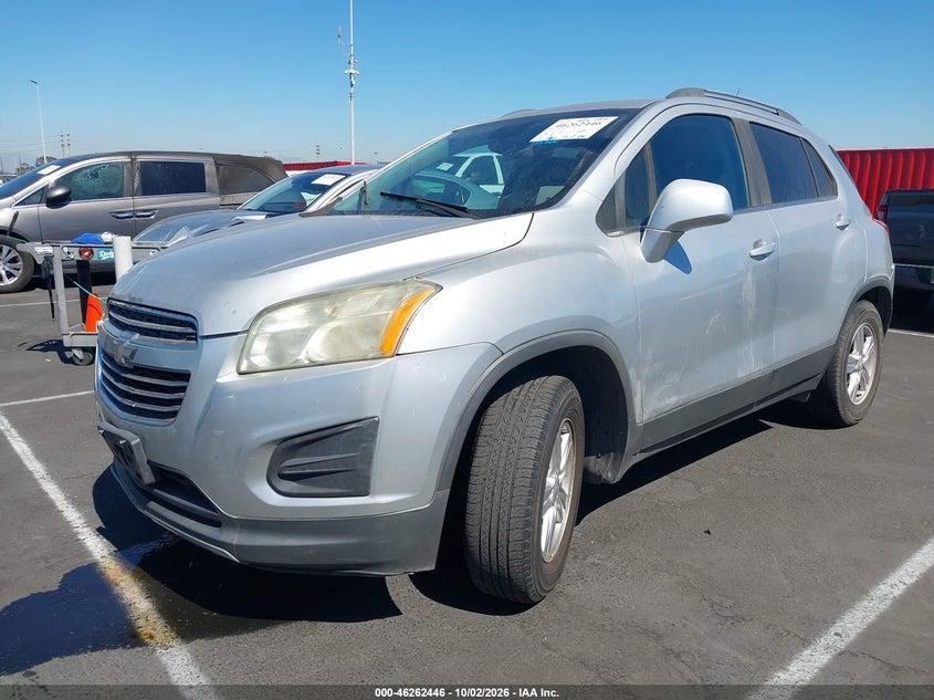 Vin: 3gncjrsb2fl195213, lot: 46762515, chevrolet trax lt 20152