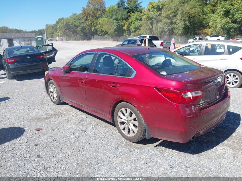 Vin: 4s3bnbd69f3039536, lot: 46762776, subaru legacy 2.5i premium 20153