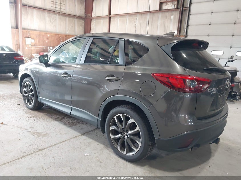 Vin: jm3ke4dy0g0890583, lot: 46762903, mazda cx-5 grand touring 20163
